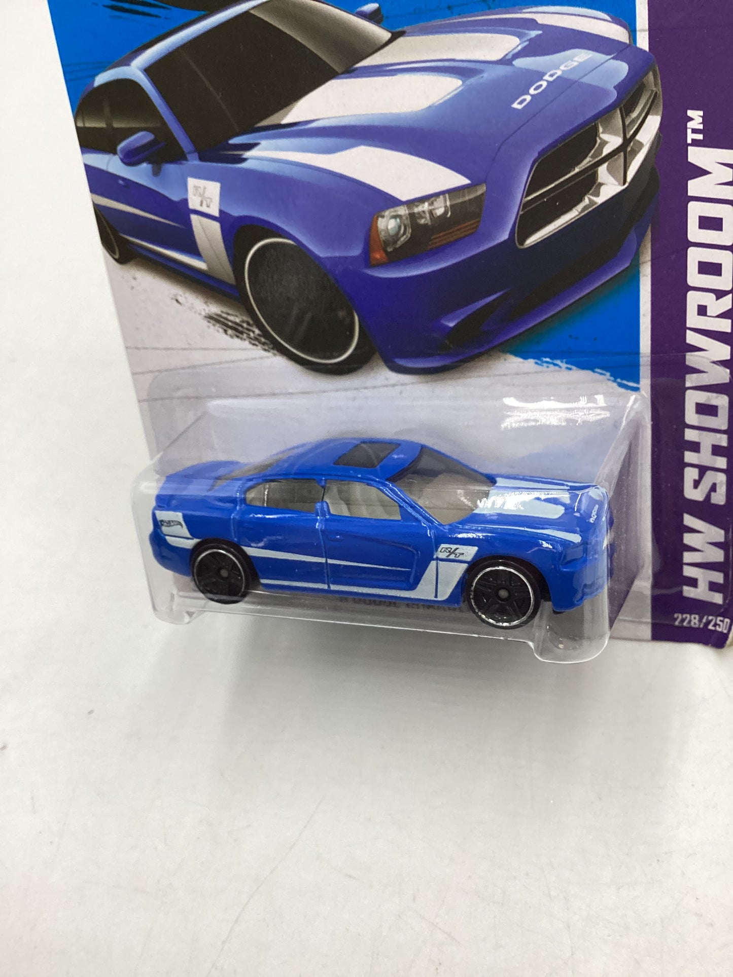 2013 Hot Wheels #228 Kmart Exclusive Blue 11 Dodge Charger R/T 237B