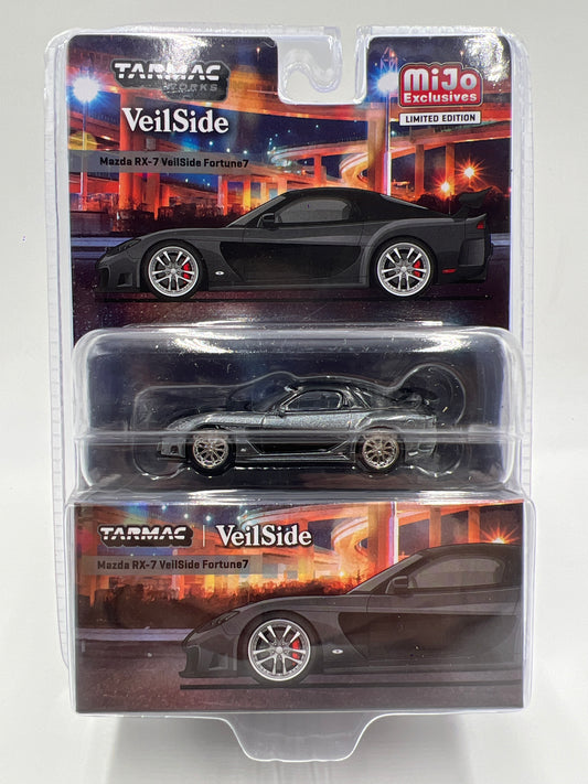 Tarmac Works Mijo Exclusives Mazda RX-7 VeilSide Fortune7 Gray #75 238B