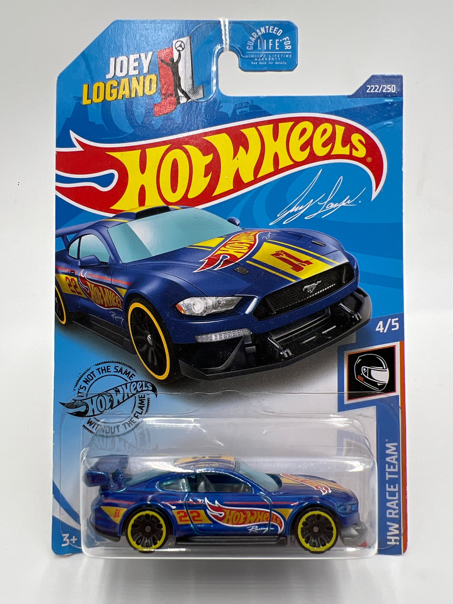 2020 Hot Wheels Race Team #222 Custom 18 Ford Mustang GT Blue Joey Logano