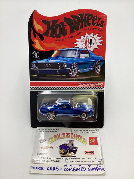 2020 Hot Wheels RLC #10942/12500 Custom Mustang Blue with protector