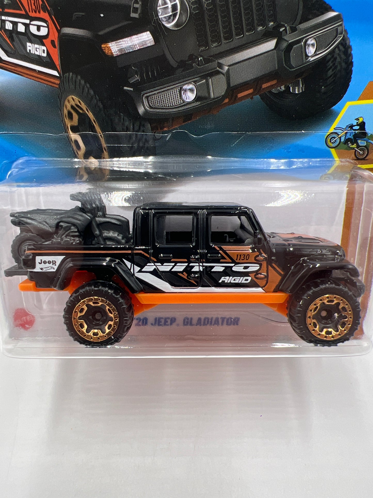 2025 Hot Wheels F Case HW Dirt #130 20 Jeep Gladiator Black Nitto 45B