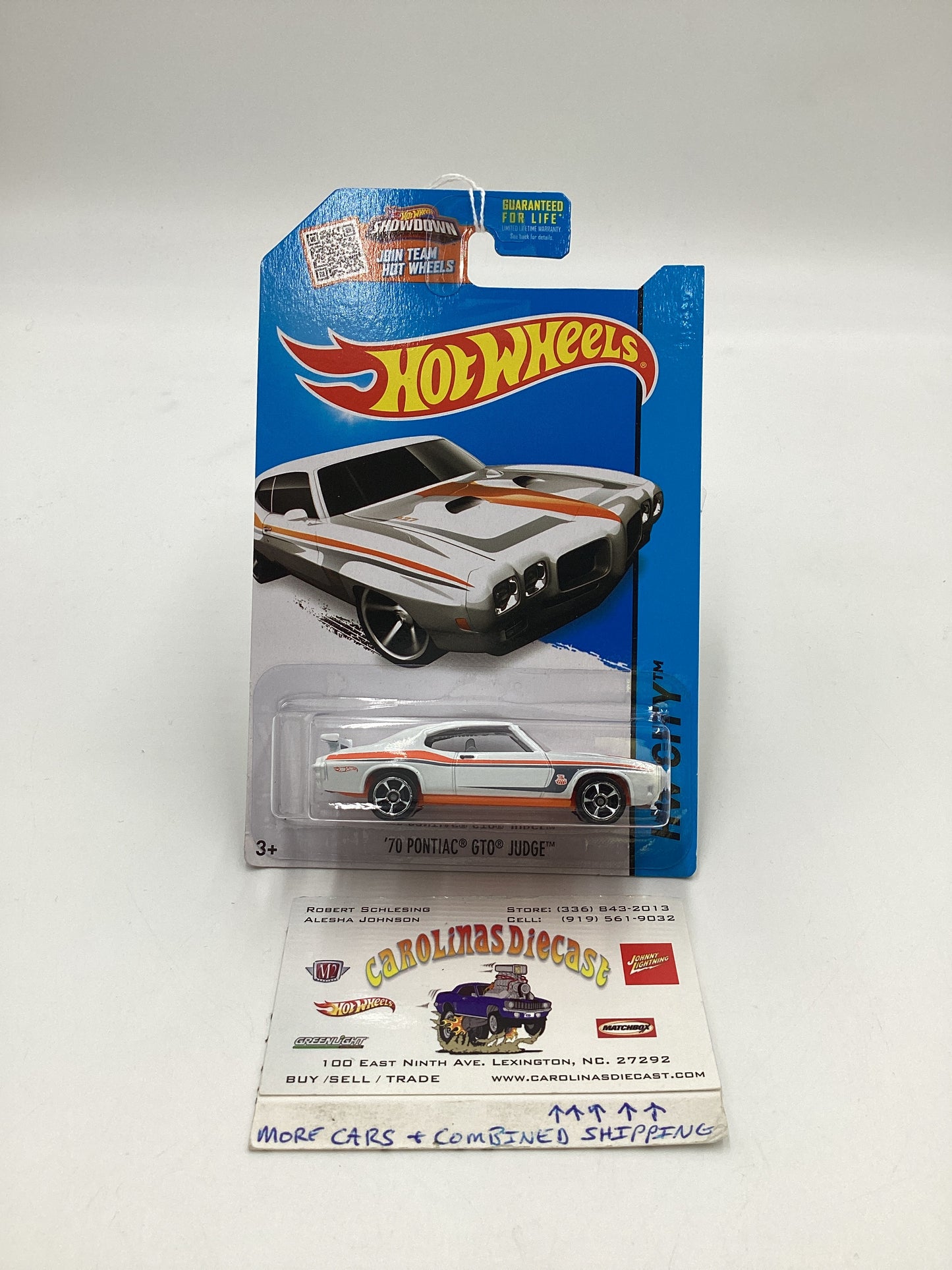 2015 Hot wheels HW City Kroger Exclusive White 70 Pontiac GTO Judge 235E