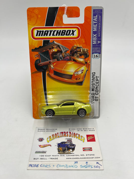 Matchbox MBX Metal #16 Ford Mustang GT Concept Green Blister/Card Not Perfect 216D