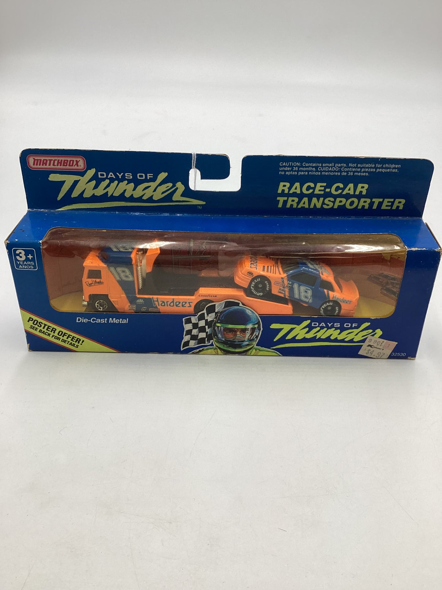 Matchbox Days of Thunder #32530 Race Car Transporter Hardees SR