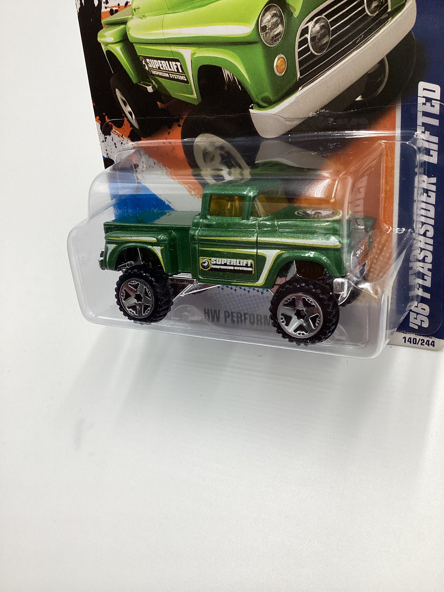 2011 Hot wheels #140 56 Flashsider Lifted Green