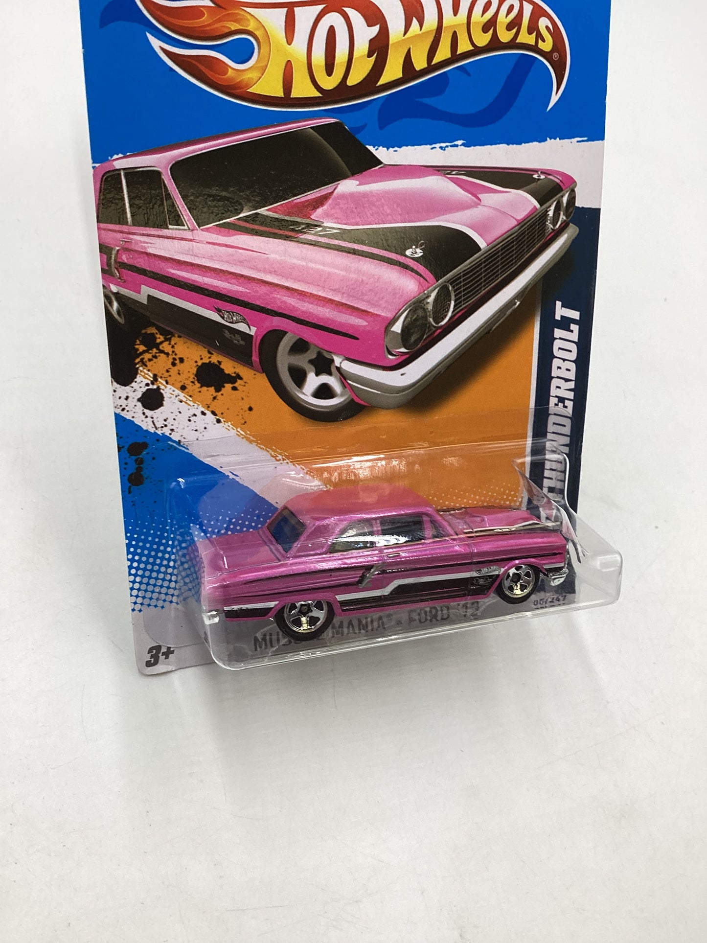 2012 Hot Wheels Muscle Mania Ford #85 Ford Thunderbolt Pink 24D