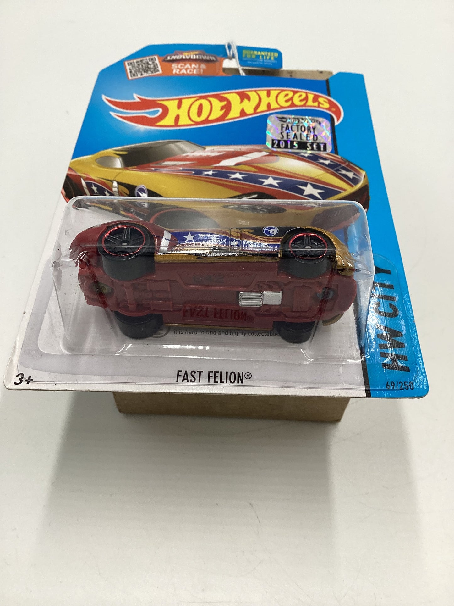 2015 Hot Wheels Treasure Hunt #69 Fast Felion Gold Factory Sealed