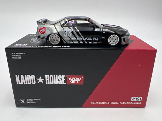 Mini GT Kaido House #191 CHASE Nissan Skyline GT-R R33 Kaido Works Advan