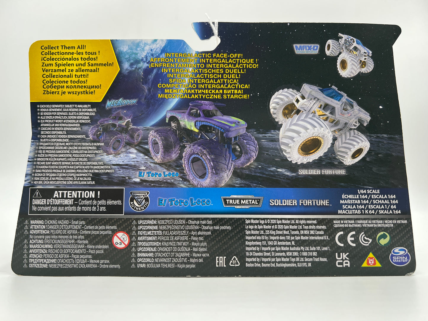 Monster Jam Gears And Galaxies Walmart Exclusive Special Edition Soldier Fortune & El Toro Loco VHTF