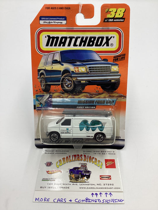 2000 Matchbox #38 Mission Ford Van White 210C