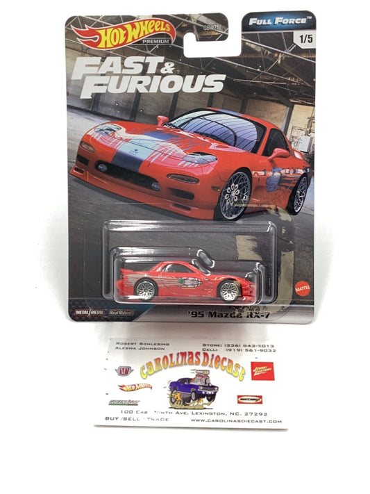 Hot Wheels fast and furious Full Force #1 95 Mazda RX-7 with protector