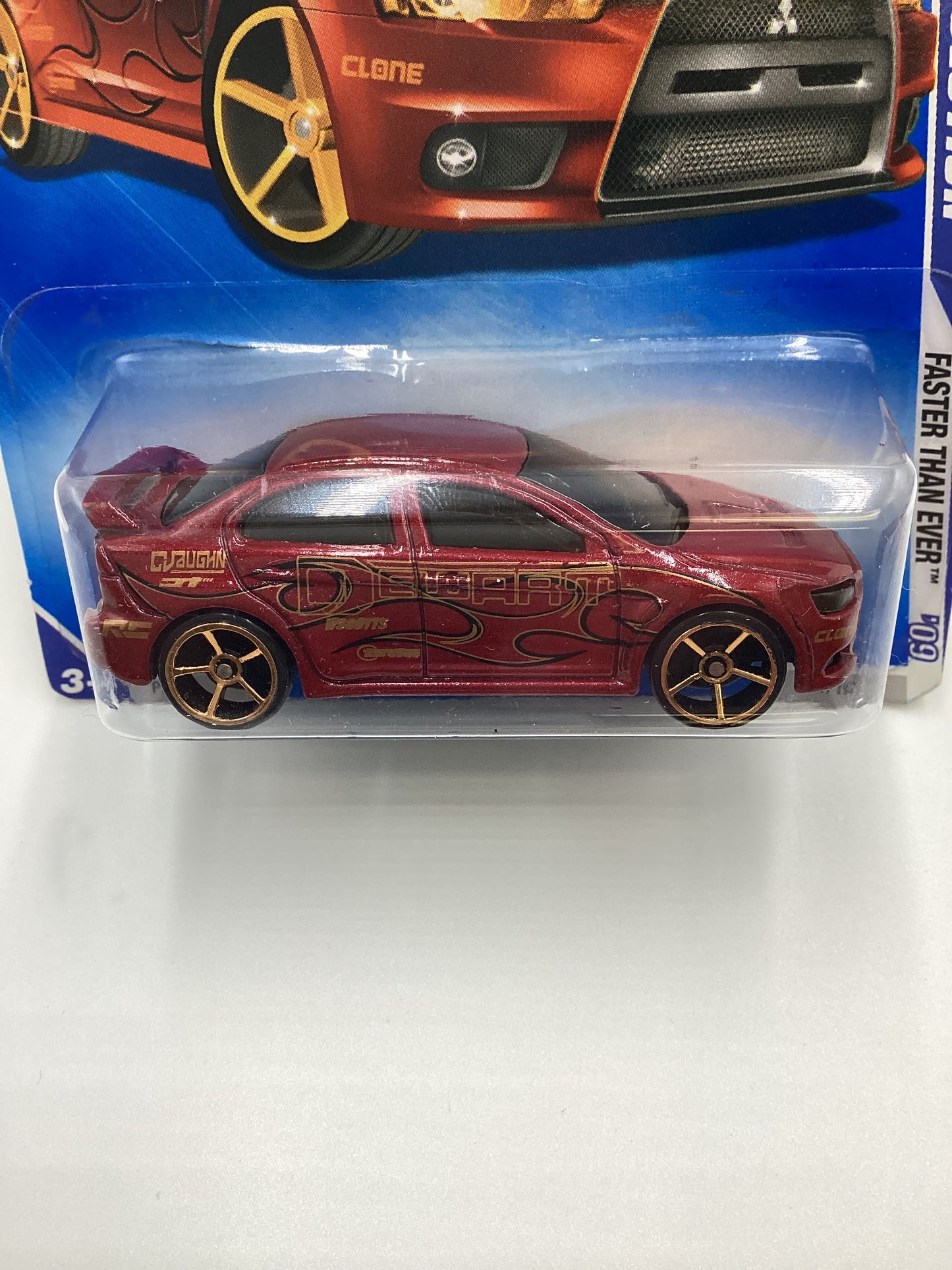 2009 Hot wheels #127 2008 Lancer Evolution FTE Red Rear Tampo Drop SR