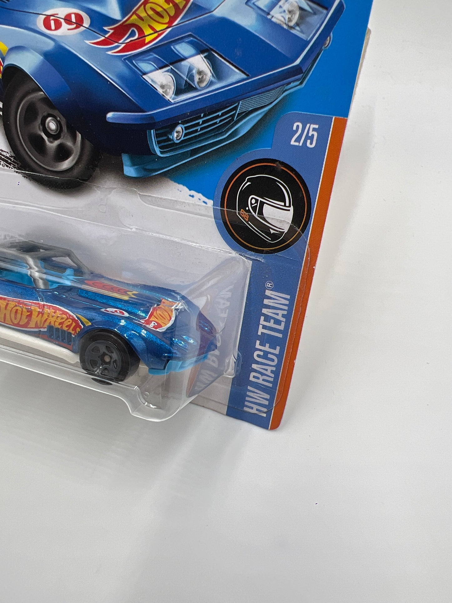 2017 Hot Wheels Race Team #352 69 Corvette Racer Blue 8C