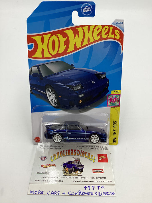 2024 Hot Wheels Super Treasure Hunt #211 96 Nissan 180SX Type X Blue W/Protector