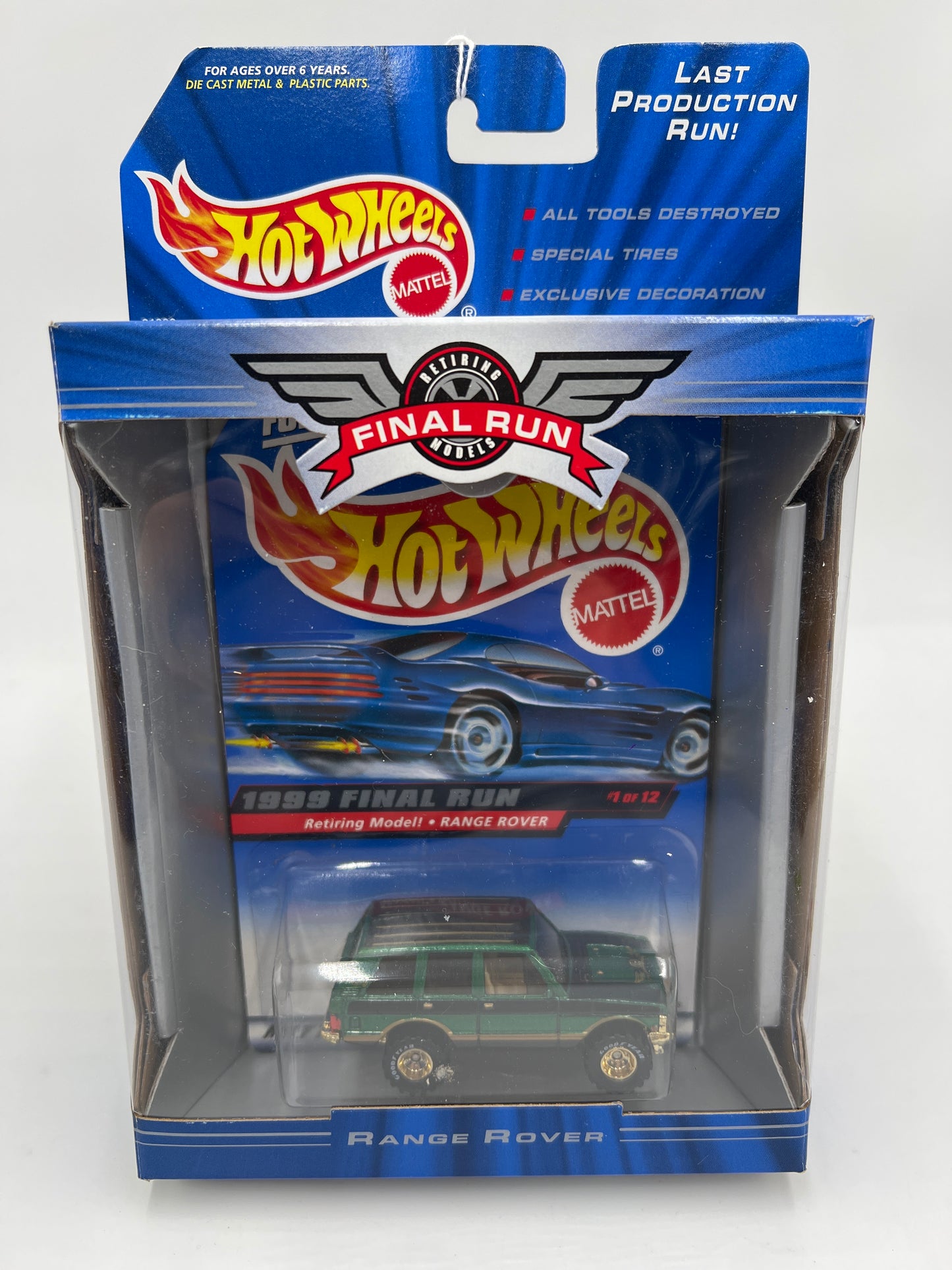 1999 Hot Wheels Final Run #1 Range Rover Green W/Real Riders