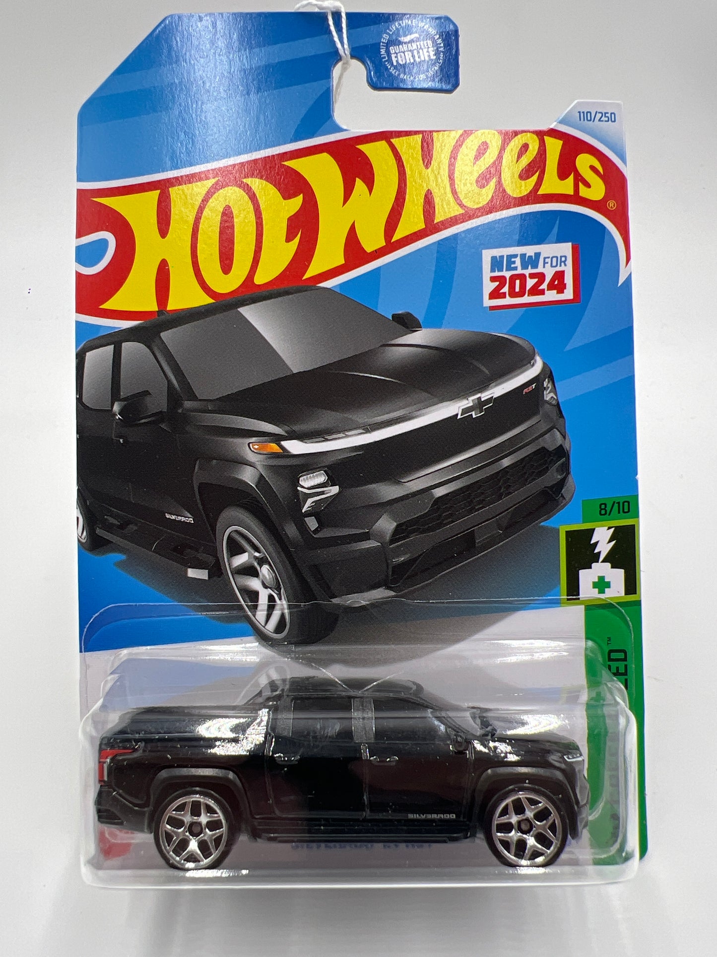 2024 Hot Wheels Q Case #110 Silverado EV RST Black 18A