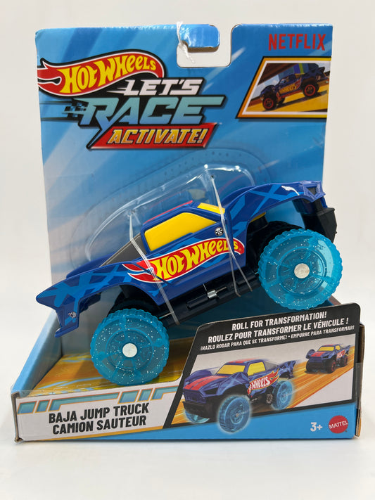 Hot Wheels 1/32 Scale Lets Race Activate Baja Jump Truck Blue