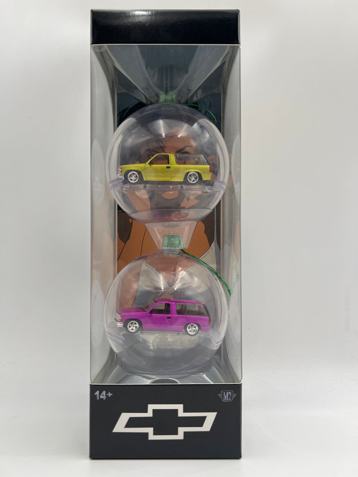 2026 M2 Machines Christmas Holiday Ornaments 2 Pack 1998 Chevrolet Tahoe