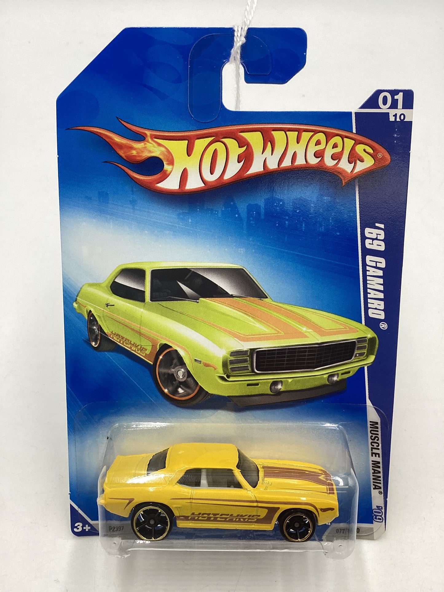 2009 Hot wheels #77 Yellow 69 Camaro Walmart Exclusive 238B