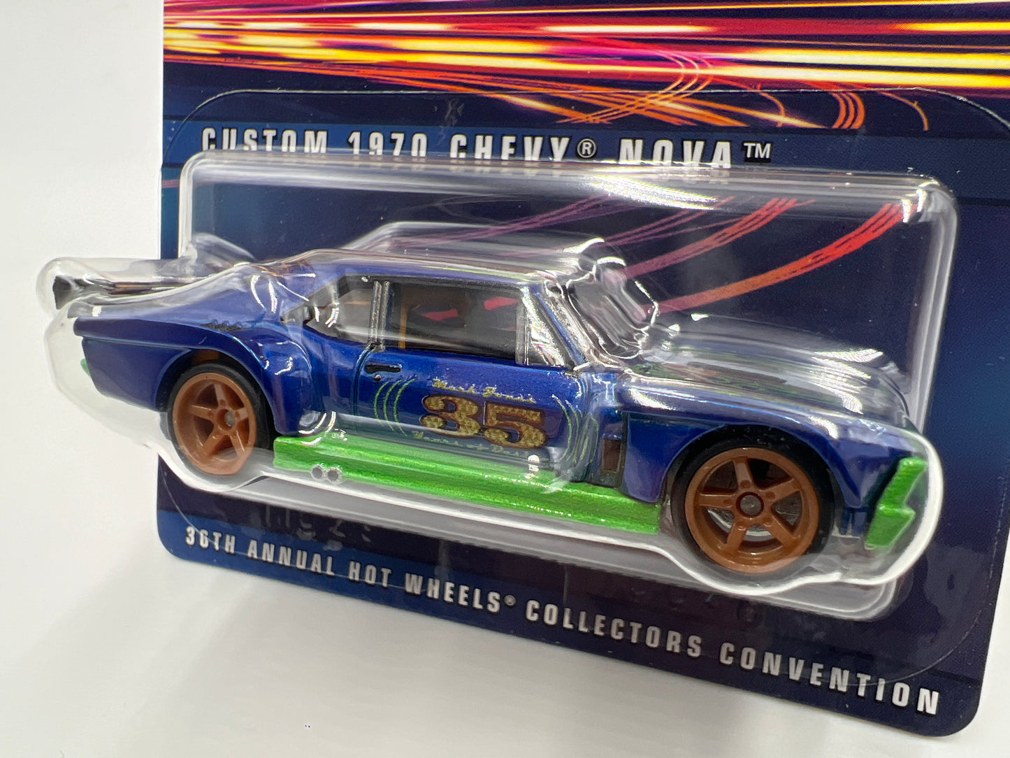 2022 Hot Wheels 36th Annual Collectors Convention LA Dinner Car #2456/4000 Custom 1970 Chevy Nova W/Protector
