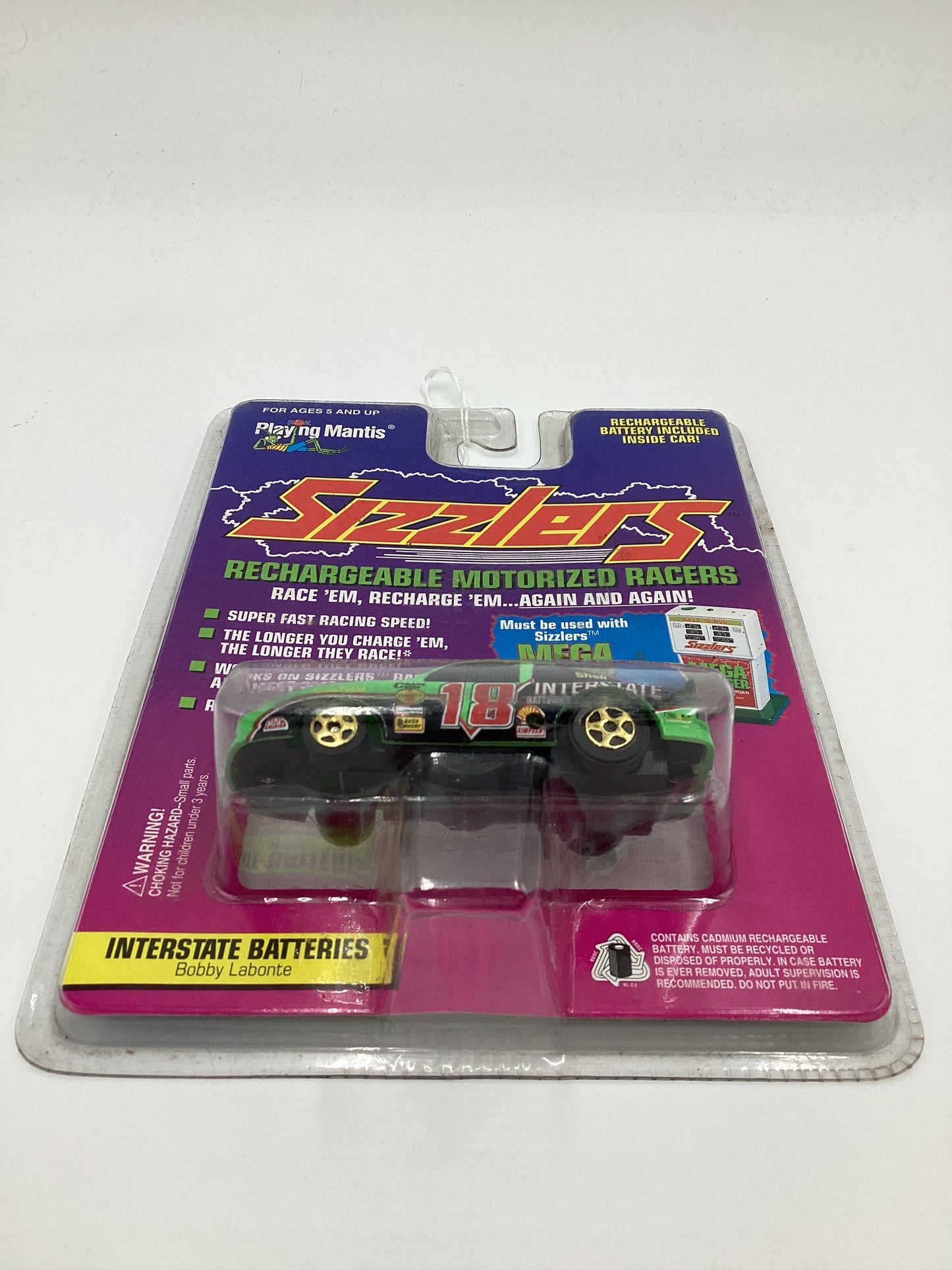 Playing Mantis Sizzlers Rechargeable Motorized Racers Interstate Batteries Bobby Labonte Green #18 (SR)