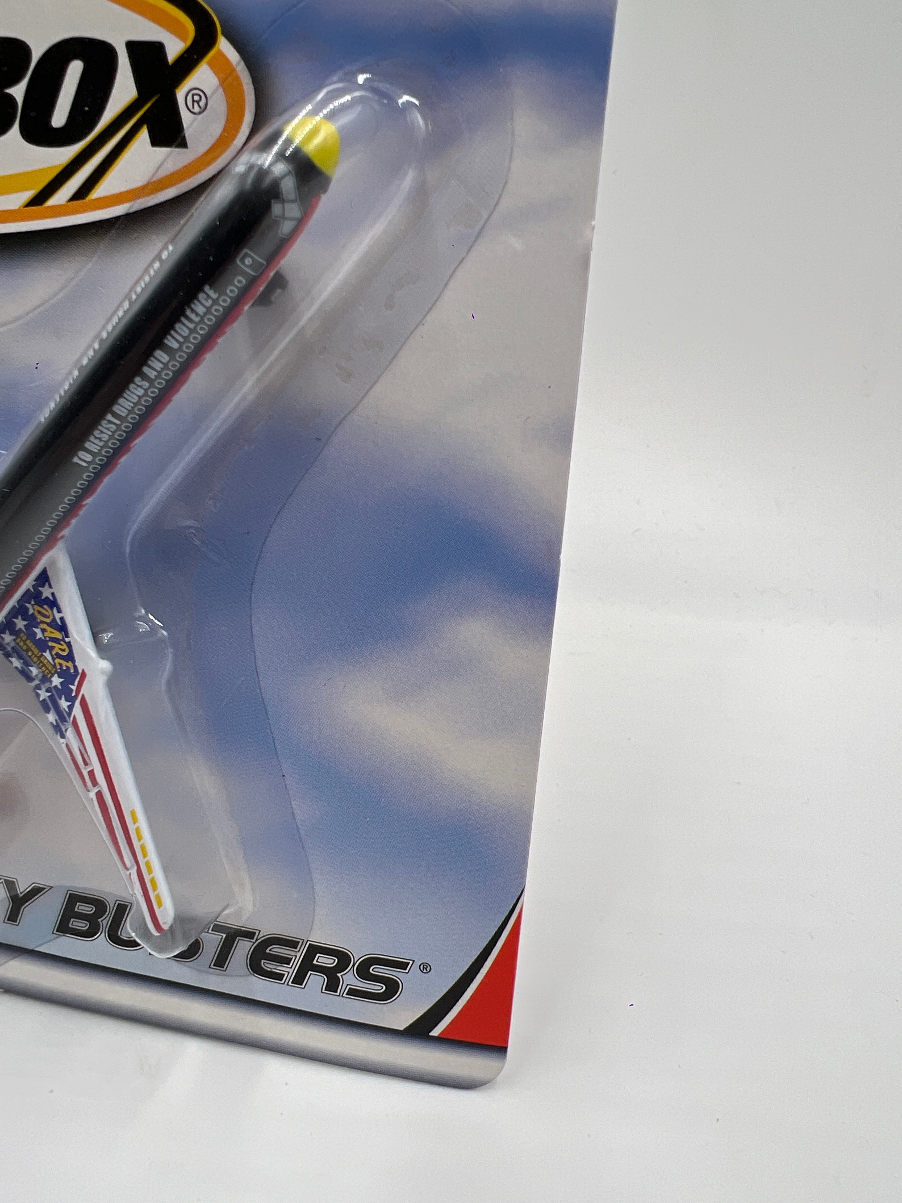 Matchbox Sky Busters MD-90 DARE Plane Black/White & Red AAA2