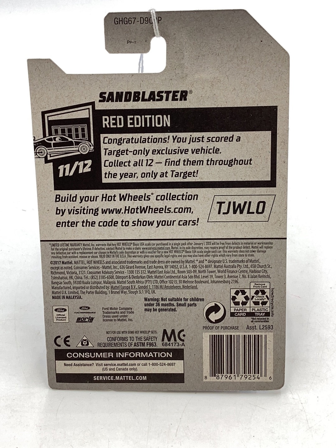 2020 Hot wheels Red edition #215 Sandblaster 151H