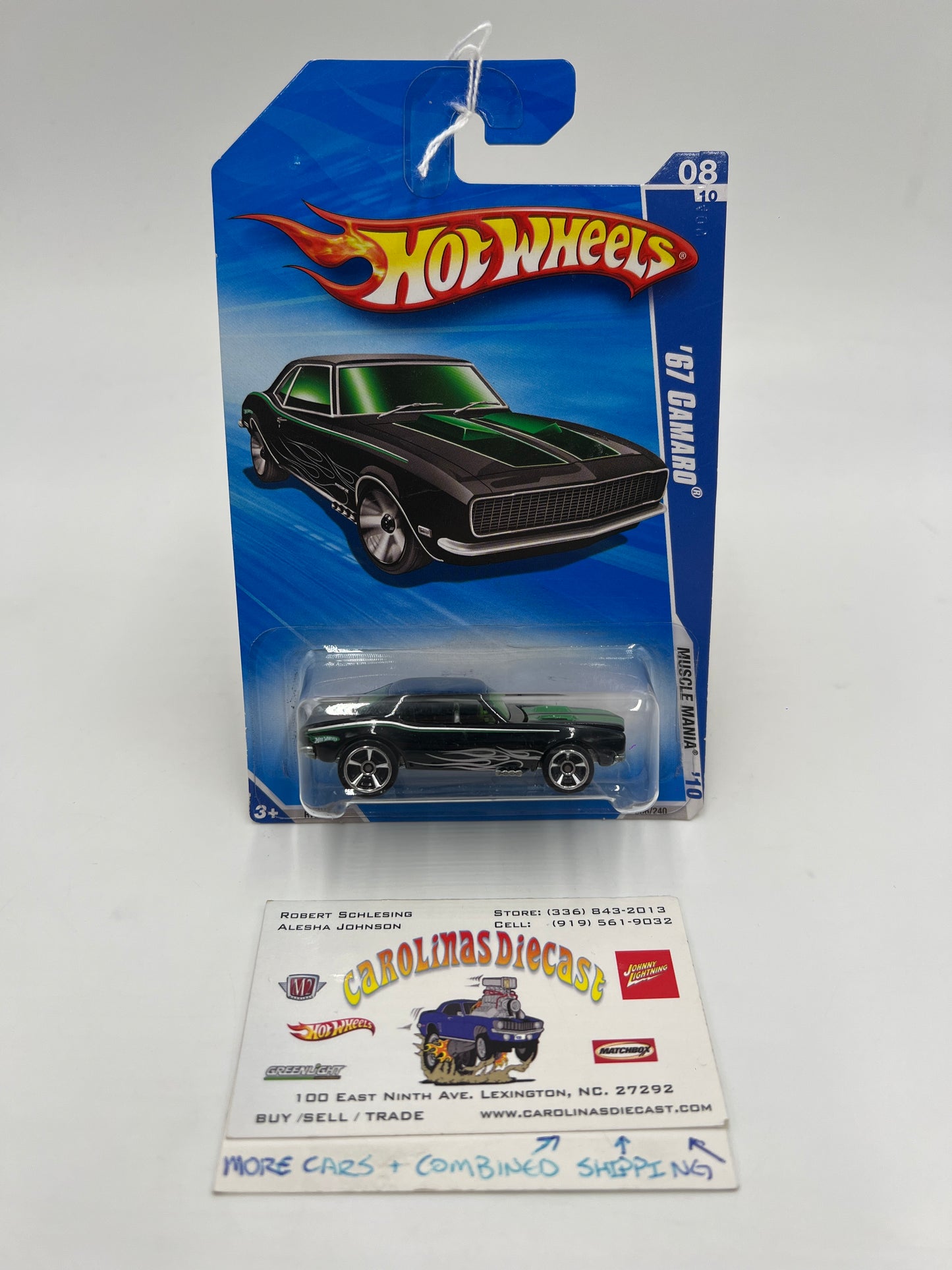 2010 Hot Wheels Muscle Mania #86 67 Camaro Black 16B