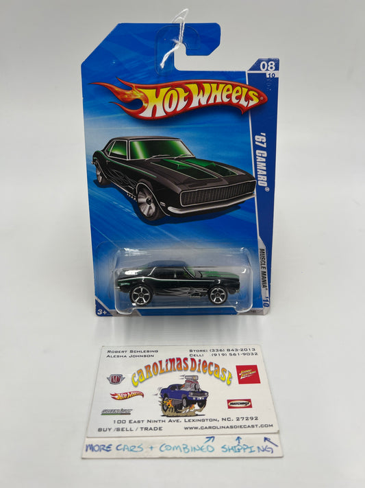 2010 Hot Wheels Muscle Mania #86 67 Camaro Black 16B