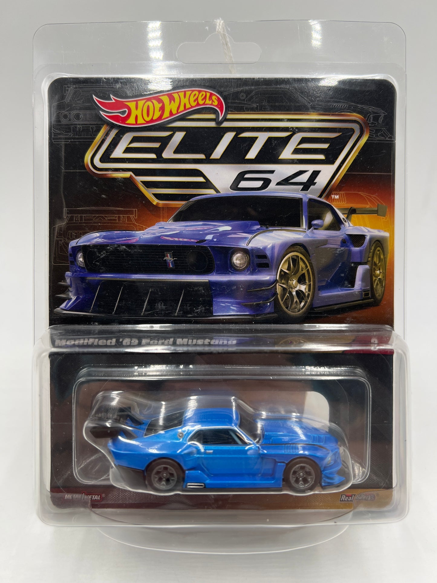 Hot Wheels RLC Elite 64 #3 Modified 69 Ford Mustang Blue W/Protector