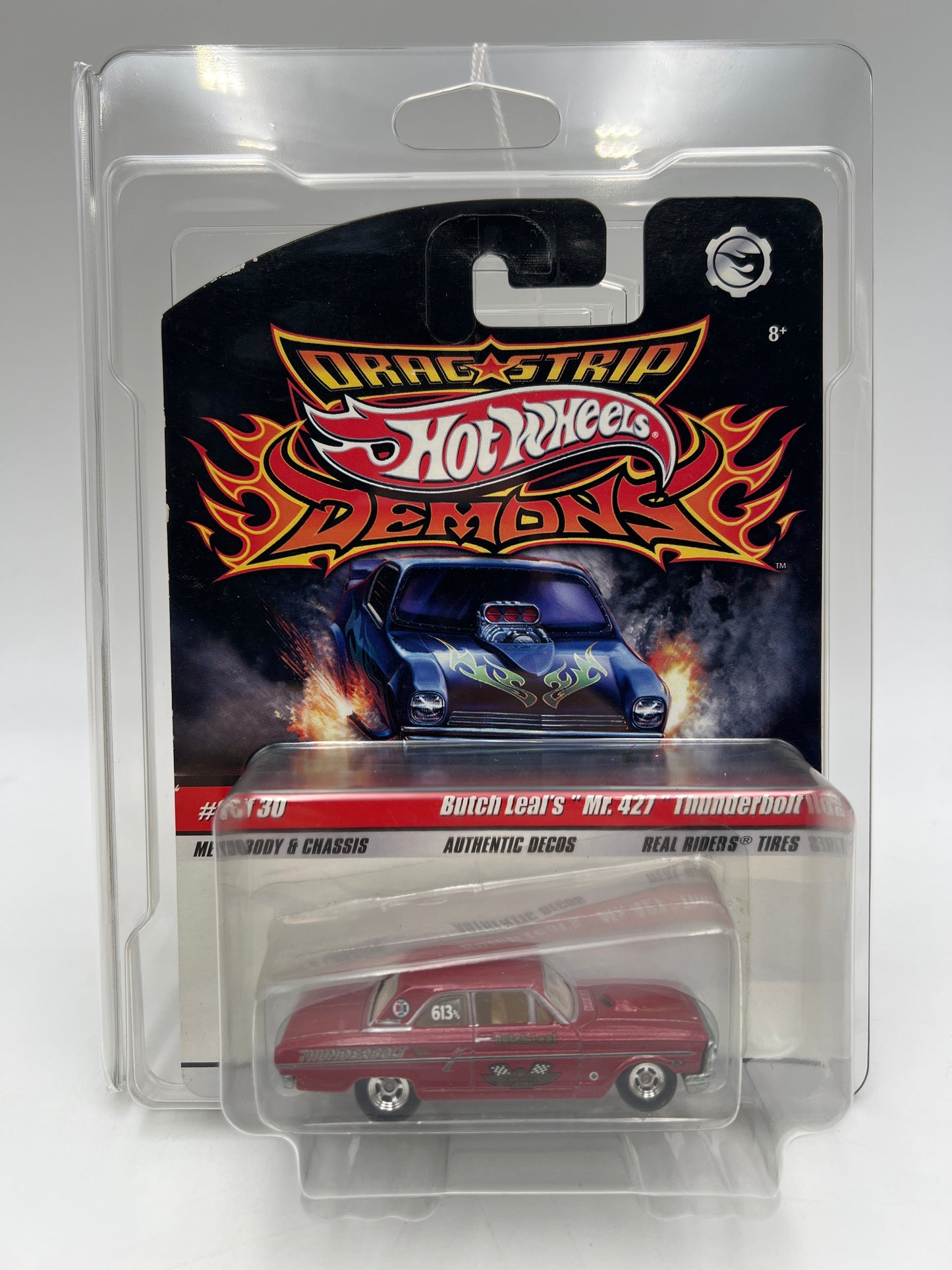 Hot Wheels Drag Strip Demons #8 Butch Leal Mr 427 Thunderbolt Red W/Protector