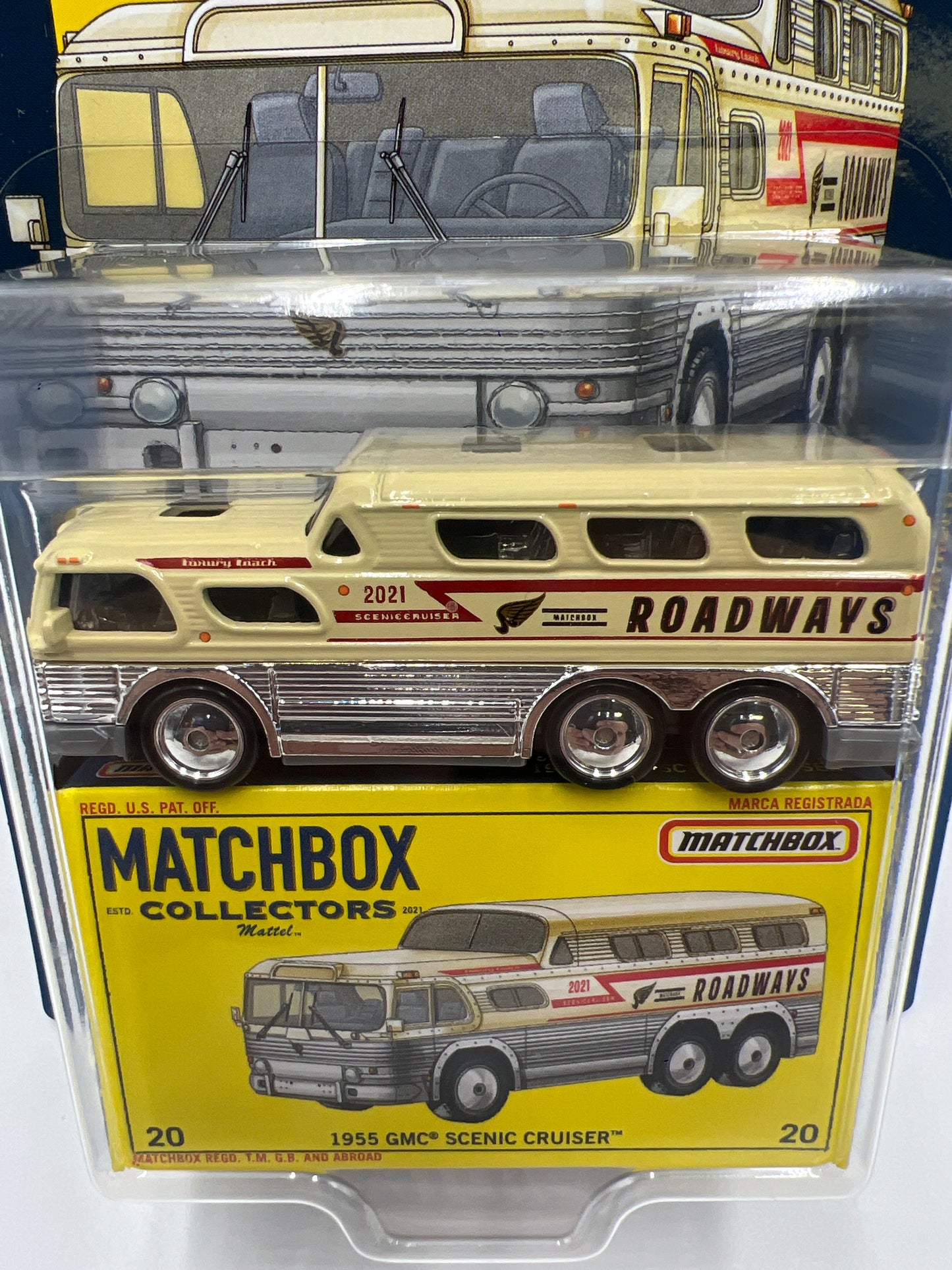 2021 Matchbox Collectors #20 1955 GMC Scenic Cruiser Tan 169A