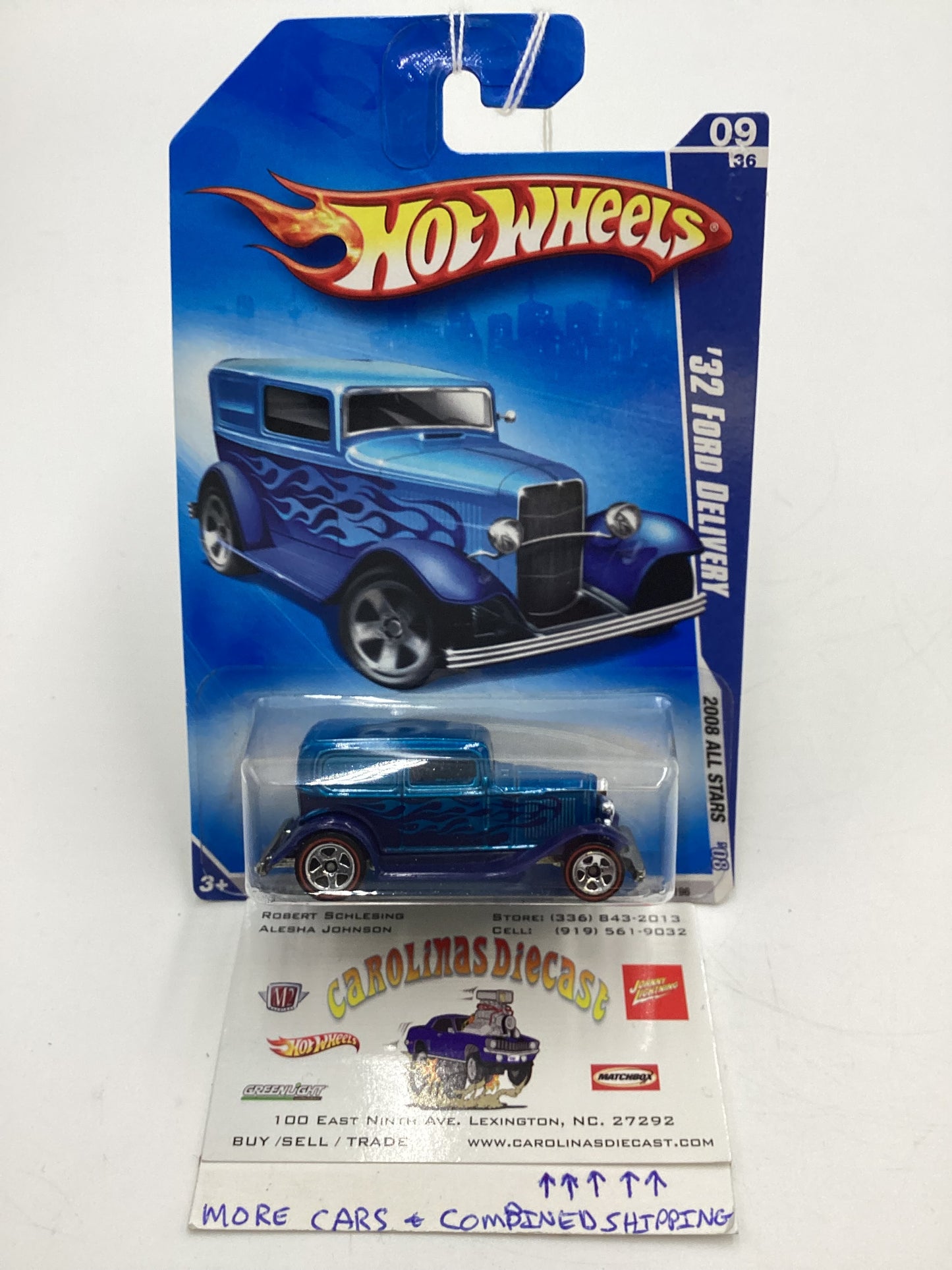 2008 Hot Wheels All Stars #49 32 Ford Delivery Blue 31D