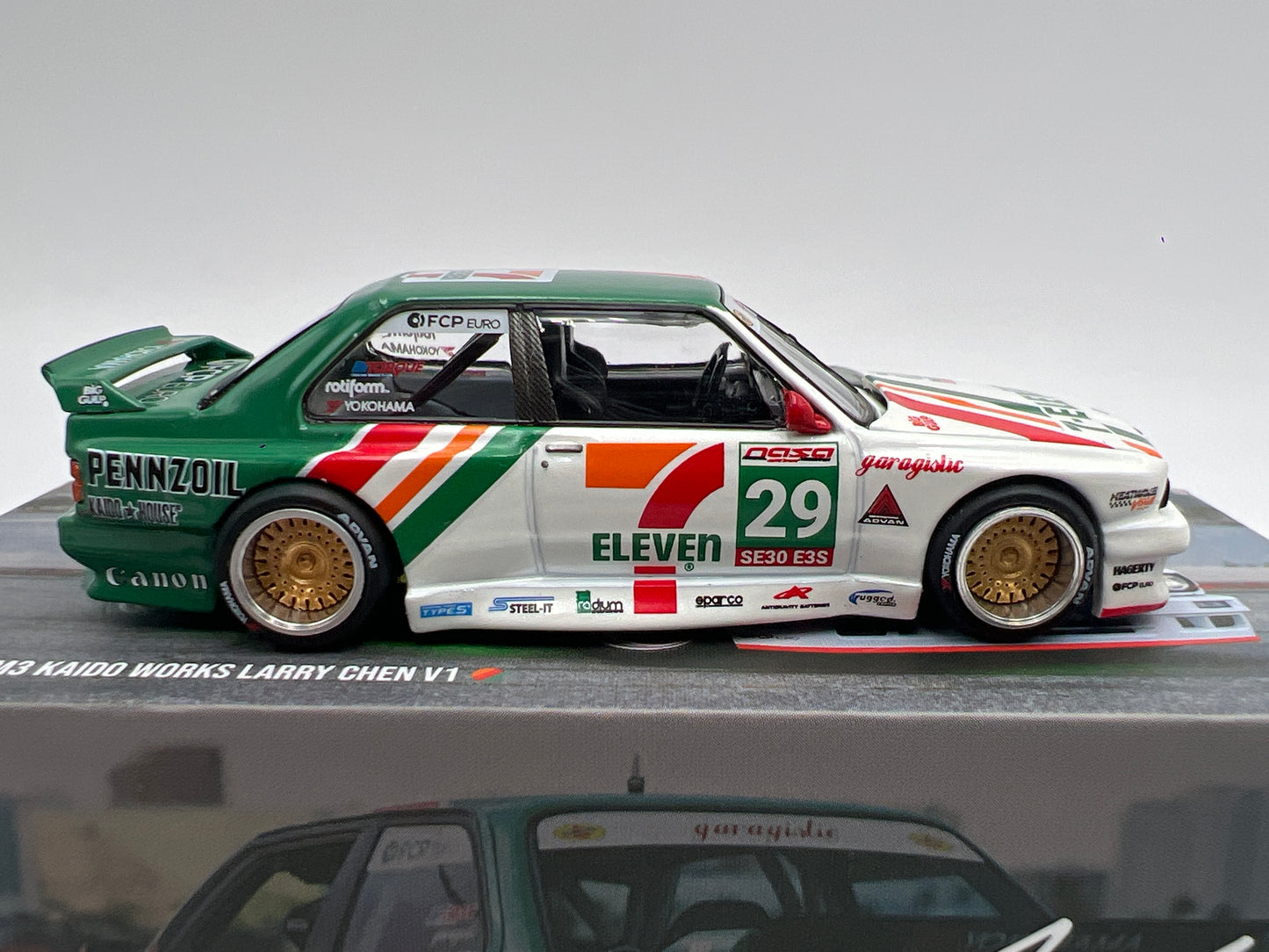 Mini GT Kaido House #217 USA Exclusive 7 Eleven BMW M3 Kaido Works Larry Chen V1