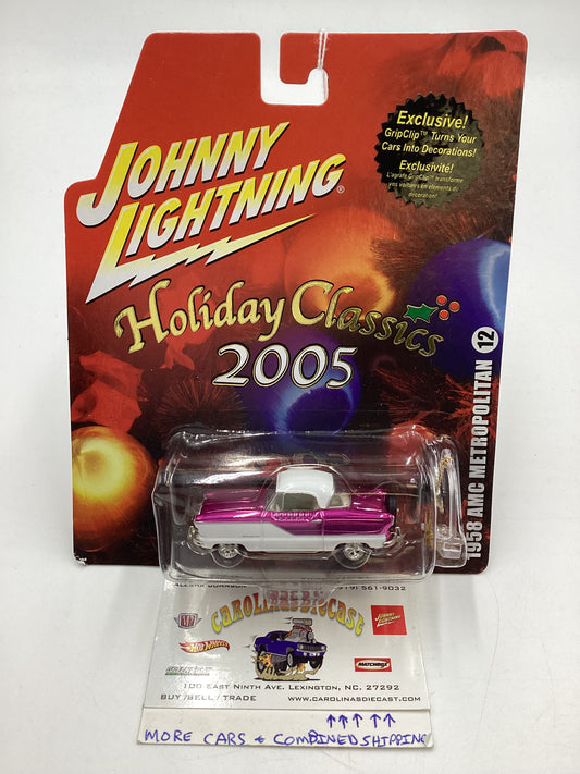 Johnny Lightning Holiday Classics 2005 #12 1958 AMC Metropolitan Pink/White 223F