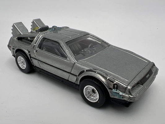 Hot Wheels Premium Back To The Future Time Machine Silver Loose