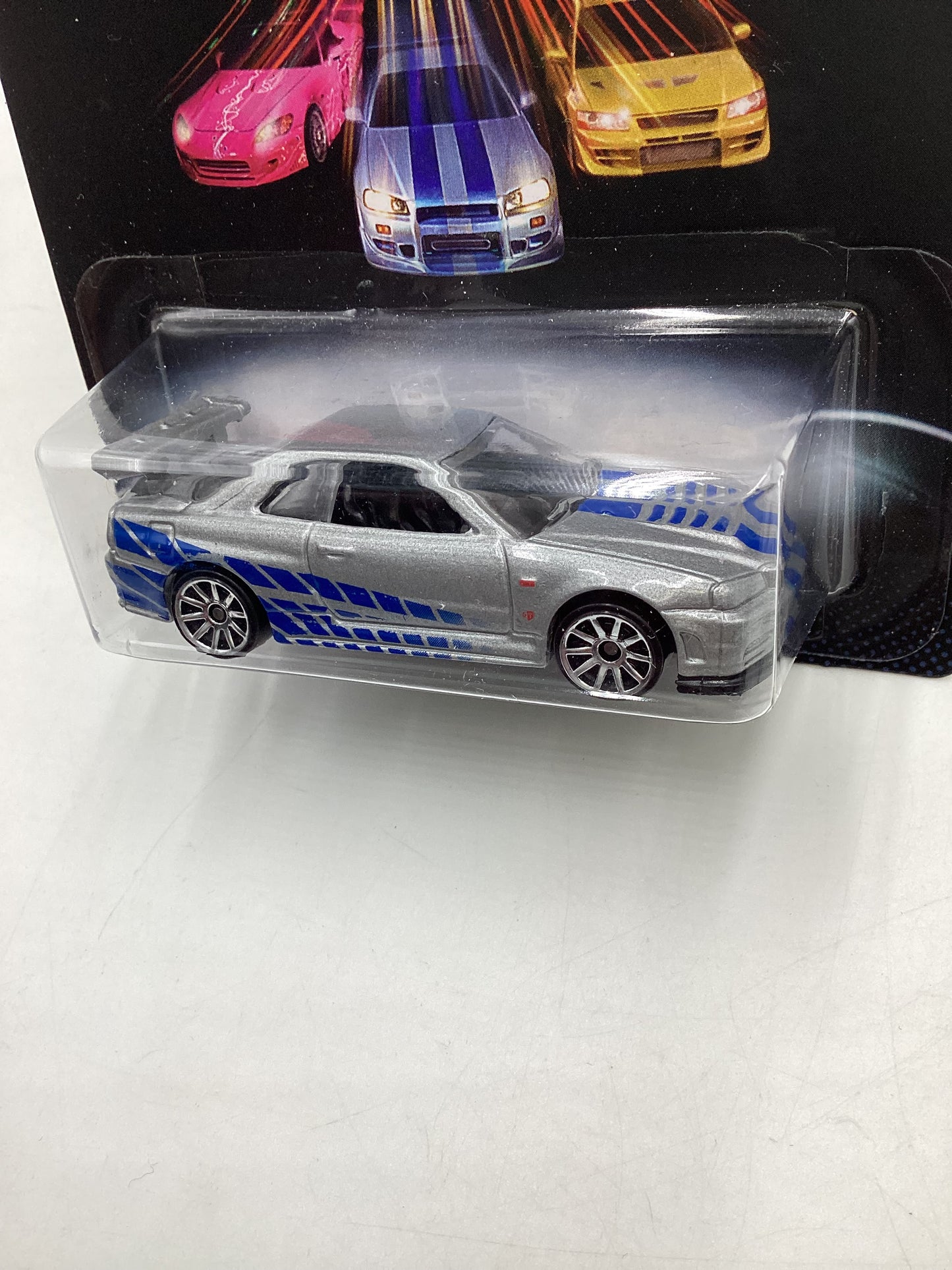 2013 Hot wheels Fast and Furious Fast 2 Furious Nissan skyline GT-R (R34) Silver 3/8 with protector