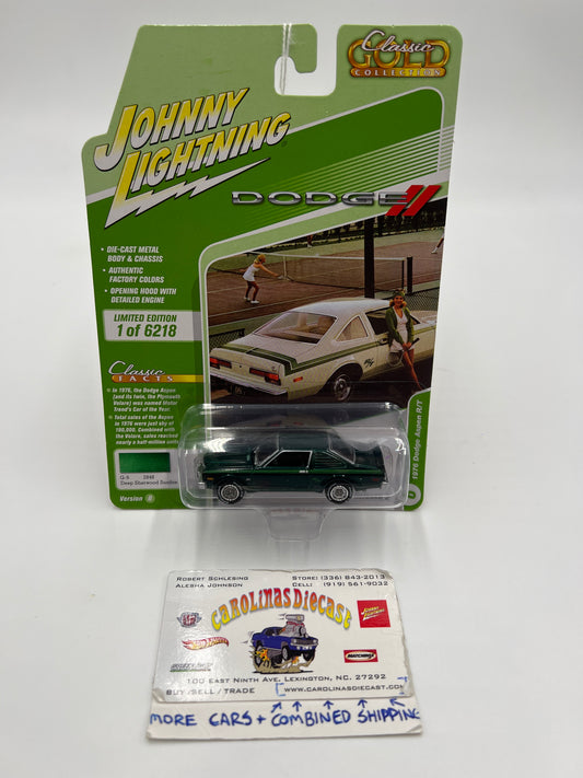 Johnny Lightning Classic Gold Collection Release 2 Version B 1976 Dodge Aspen R/T Deep Sherwood Sunfire Green 228H