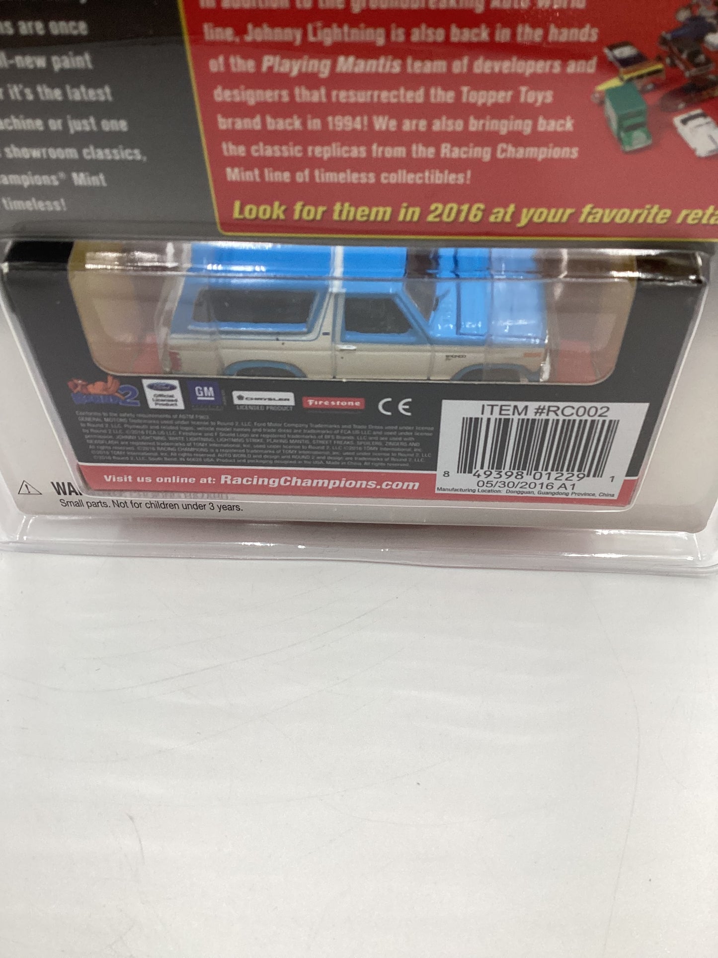 2016 Racing Champions Mint #11 1980 Ford Bronco Blue/White SR