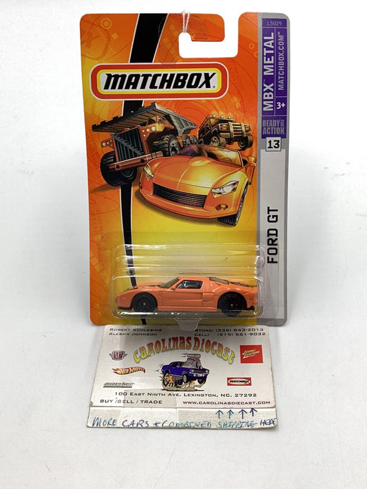 Matchbox 2007 #13 Ford GT orange