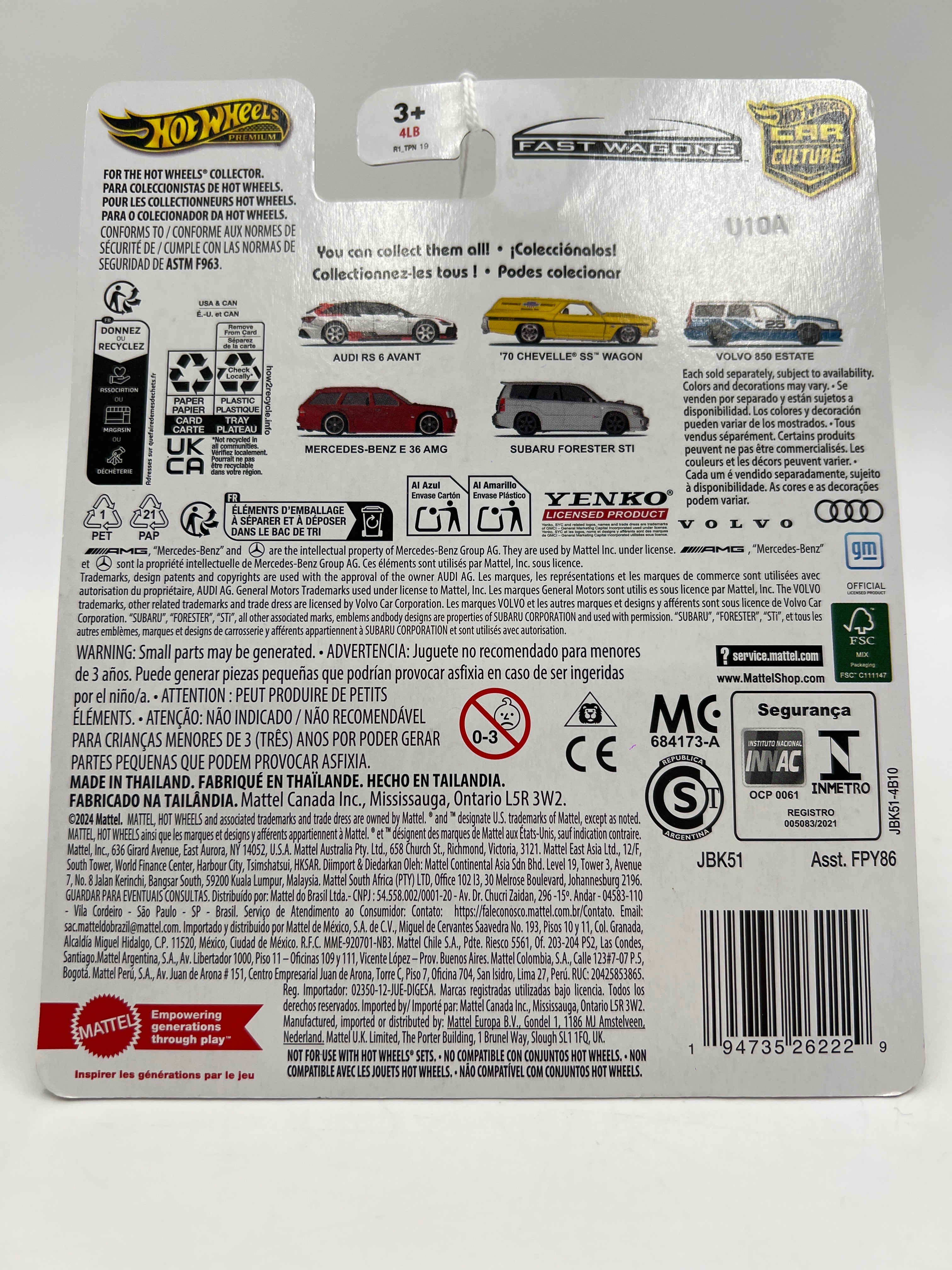 2025 Hot Wheels Car Culture Premium Fast Wagons #1 Audi RS 6 Avant