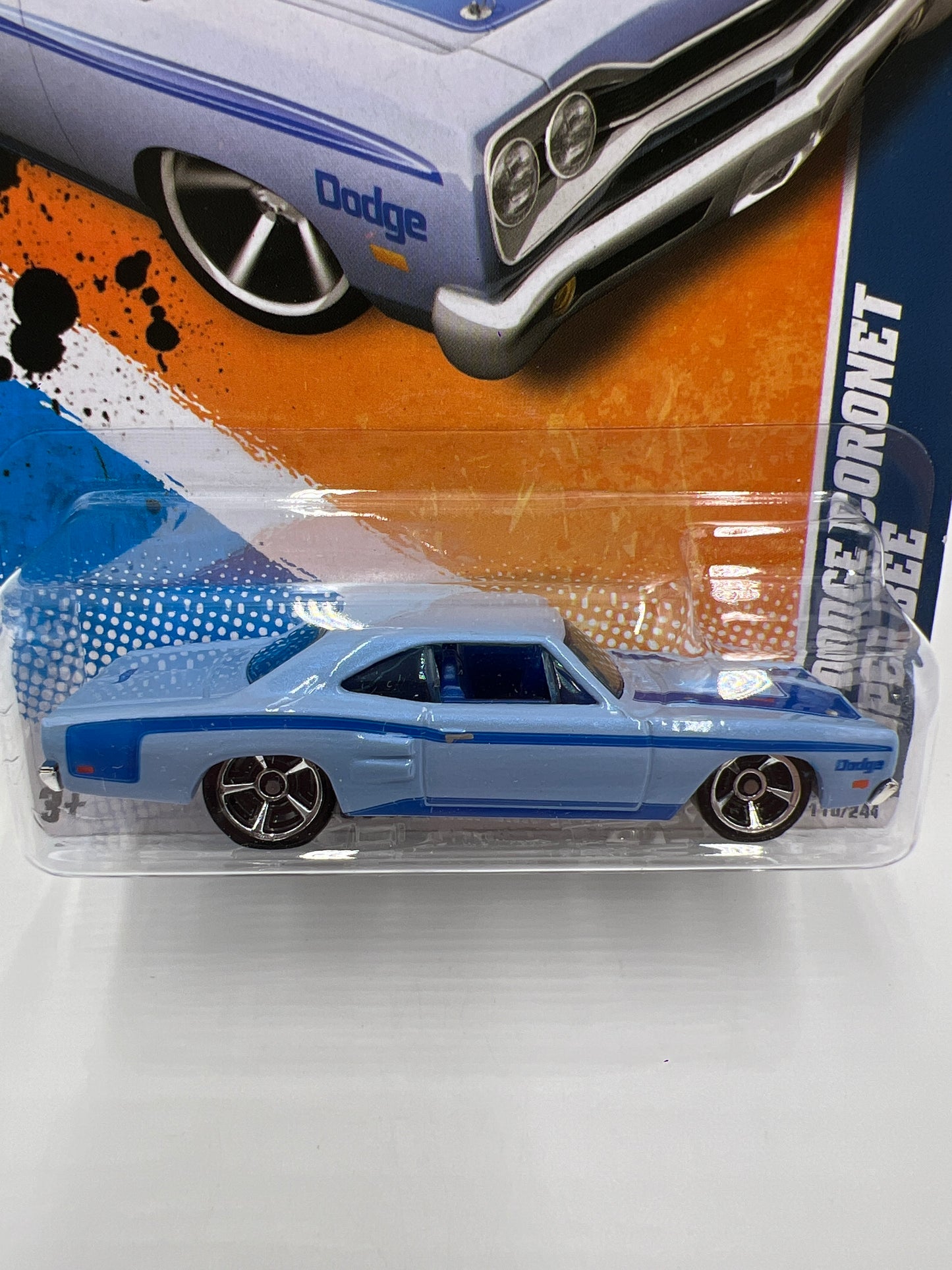 2011 Hot Wheels Toys R Us Exclusive Factory Sealed #110 69 Dodge Coronet Super Bee Blue W/Protector