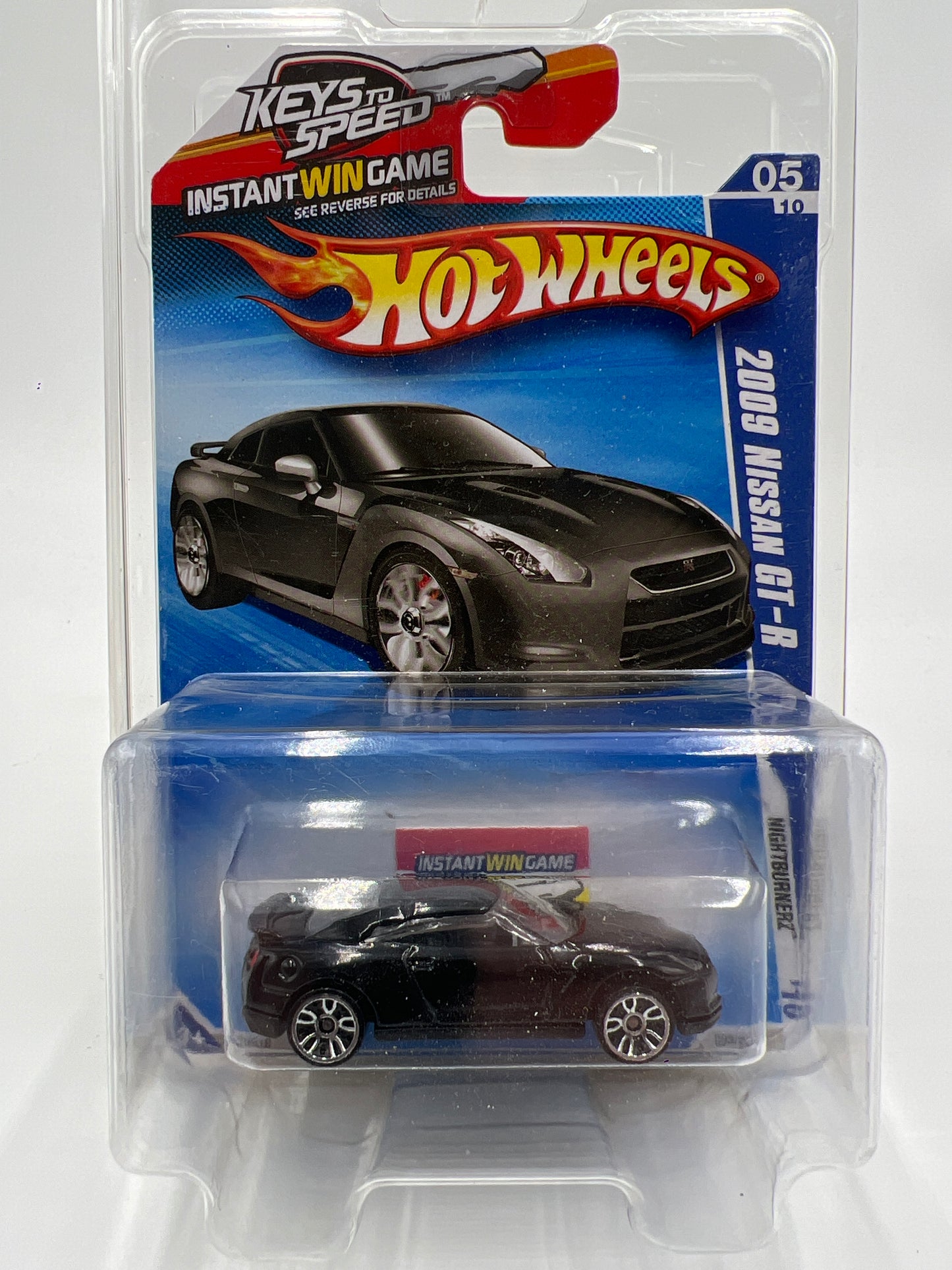 2010 Hot Wheels #93 2009 Nissan GT-R Black Keys to Speed Card W/Protector (See Description)