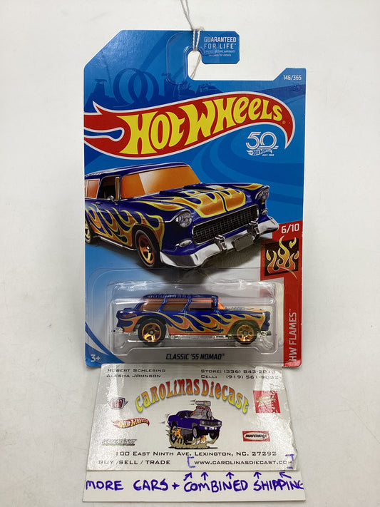 2018 Hot Wheels #146 Blue Classic 55 Nomad 6E