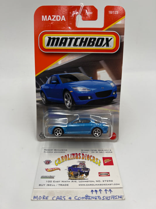 2025 Matchbox #10 2004 Mazda RX-8 Blue 215E