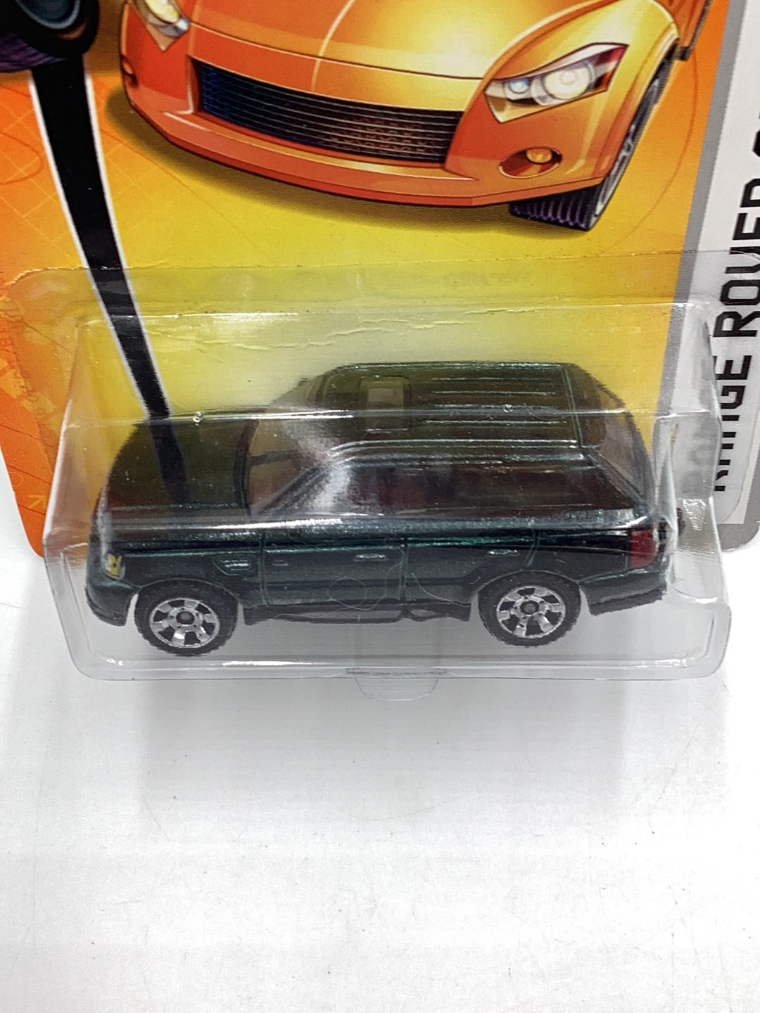 Matchbox #26 Range Rover Sport green BAD CARD 218A