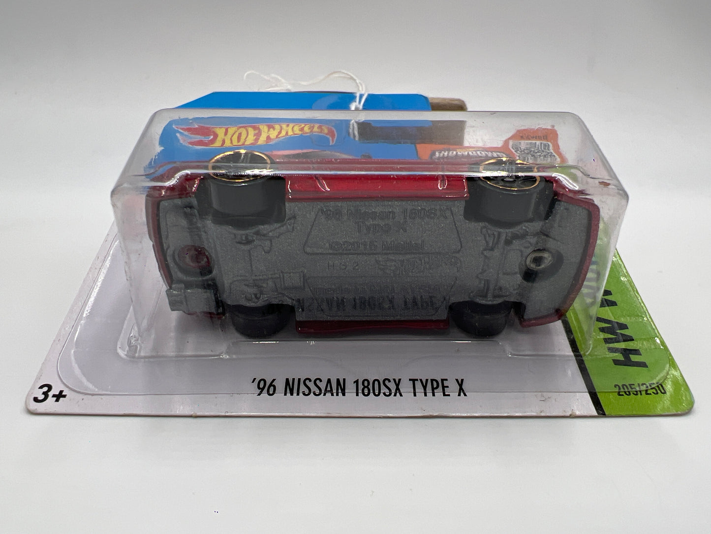 2015 Hot Wheels #205 96 Nissan 180SX Type X Red Short Card 83B