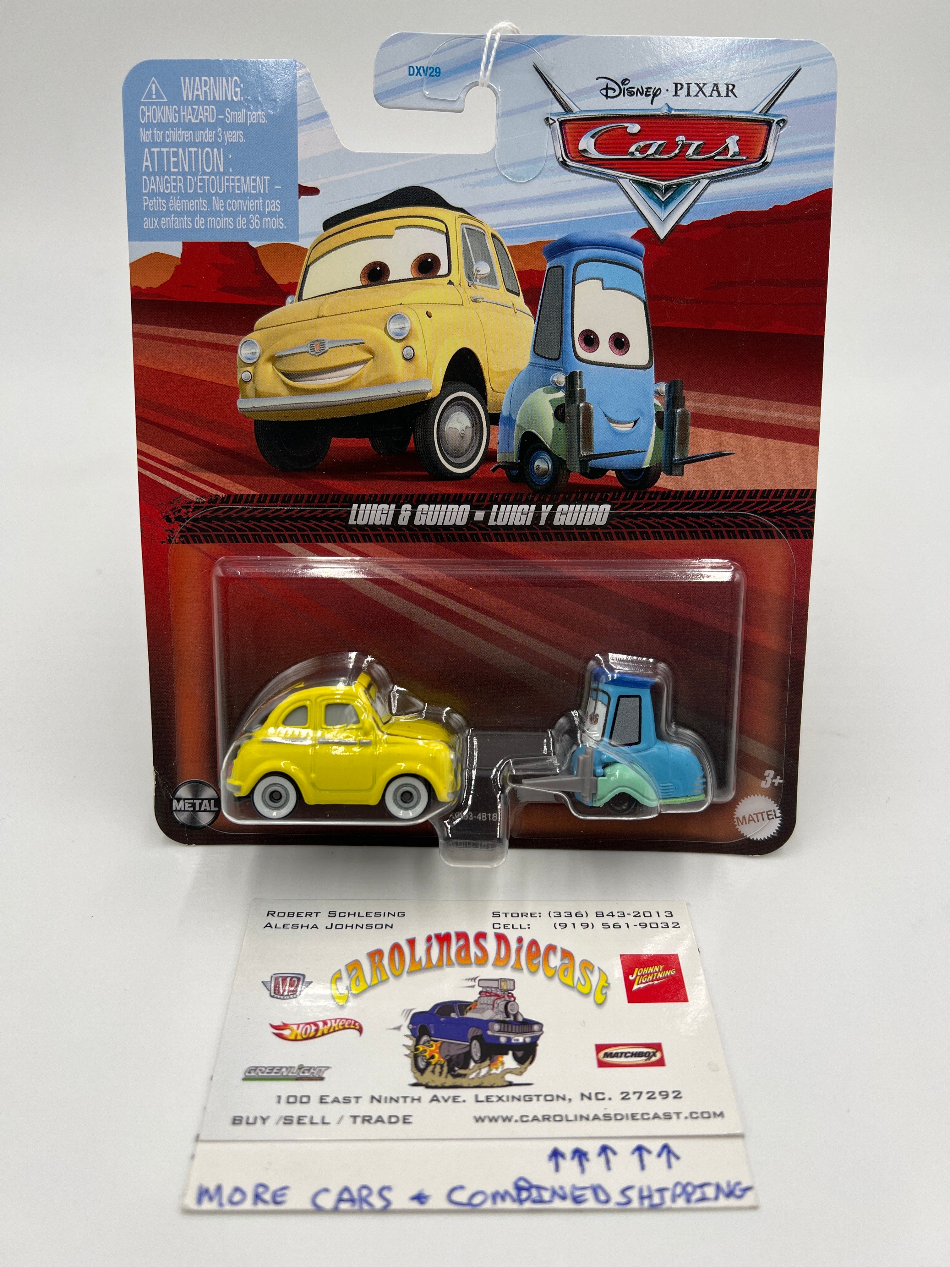 Disney Pixar Cars 2 Pack Luigi & Guido 138C – carolinasdiecast