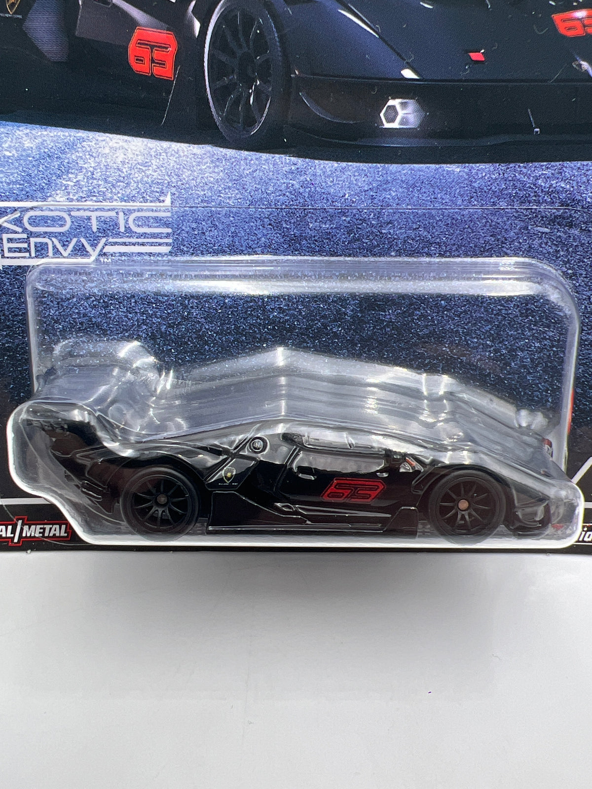 Hot Wheels Premium Exotic Envy CHASE #0 Lamborghini Essenza SCV12 Black W/Protector