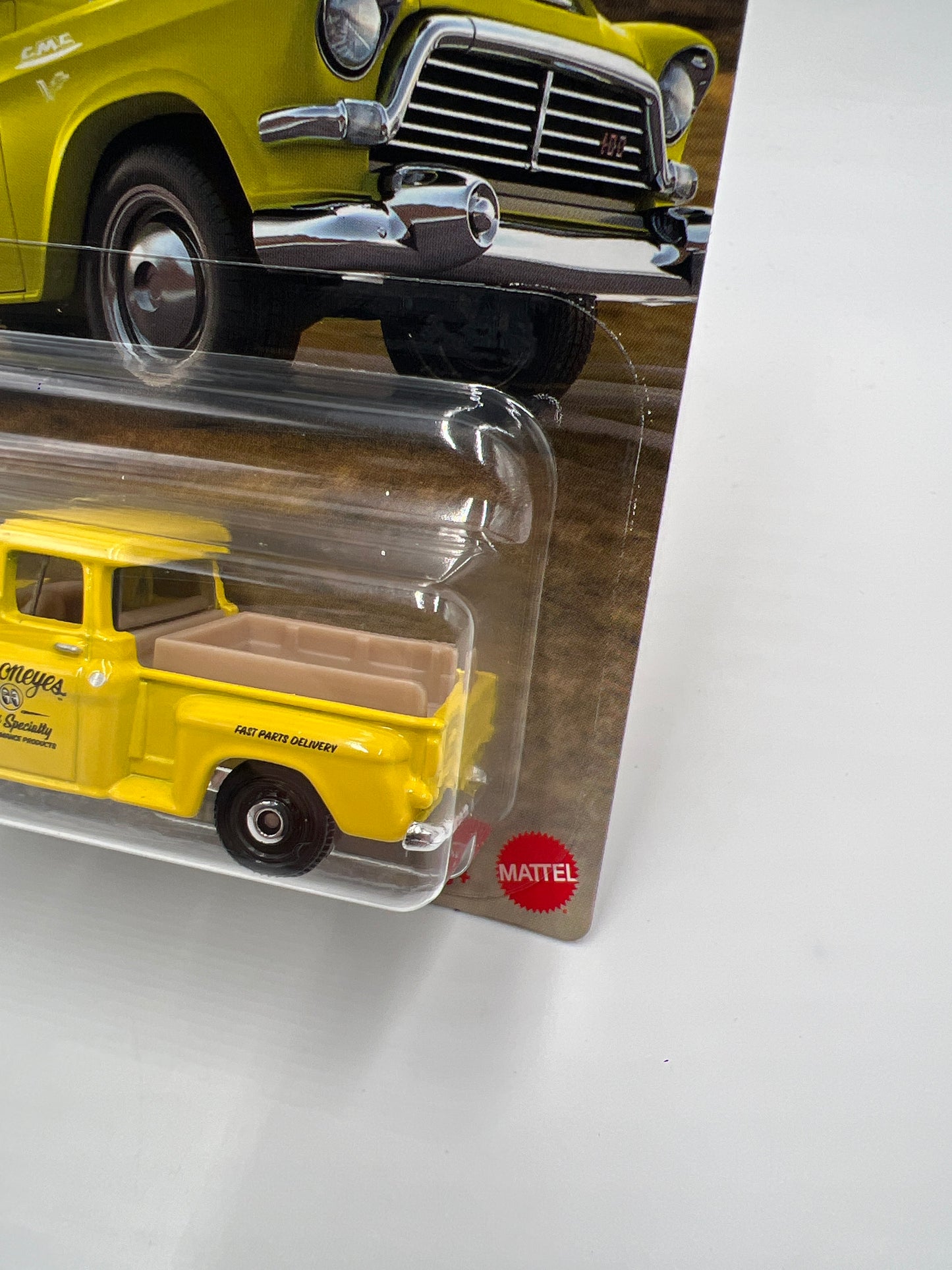2025 Matchbox Parts Delivery Trucks #2 57 GMC Stepside Yellow Mooneyes 160K